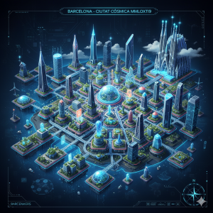 Ciudad de Barcelona del futuro