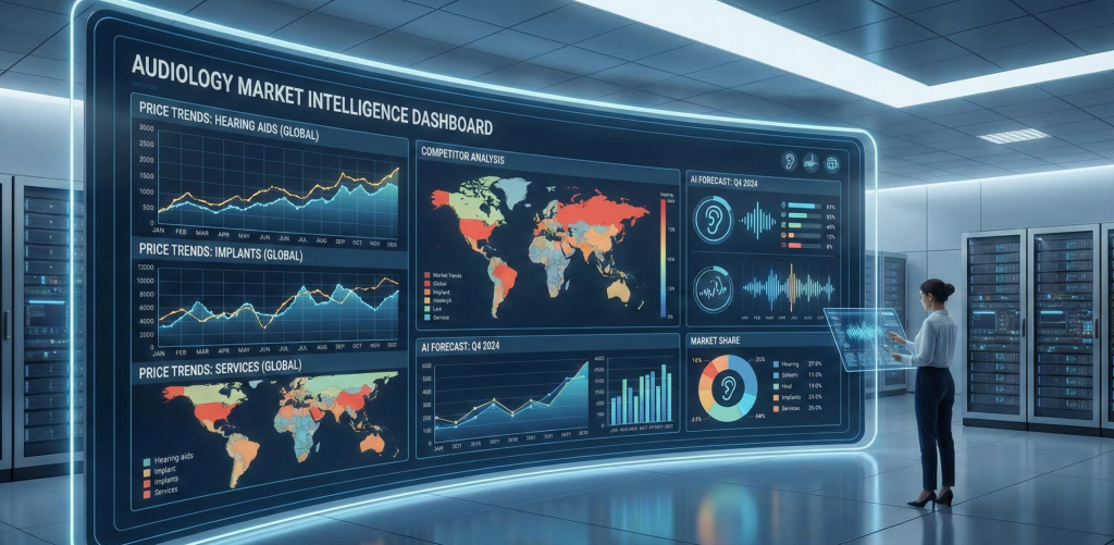 Dashboard inteligente analizando el mercado de la audiología